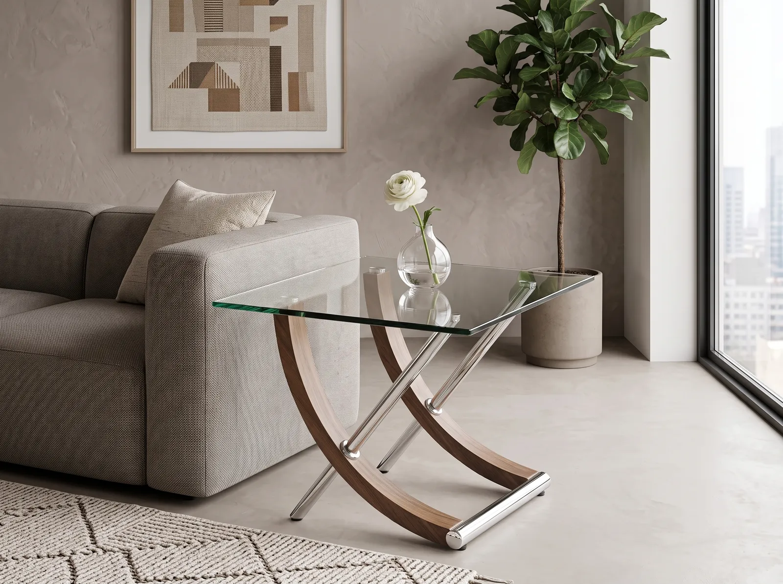 Square Lamp Table